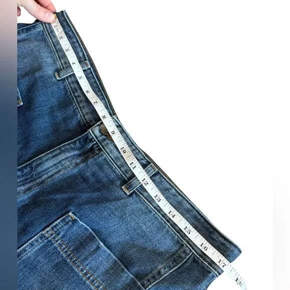 Me+Em Cotton Patch Pocket Utility Jean Baggy Straight Jean Inseam 30'' Sz 31 - Picture 10 of 14